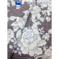 Tissu de toast d&#39;impression de conception de fleurs bleue (BS8129-2)